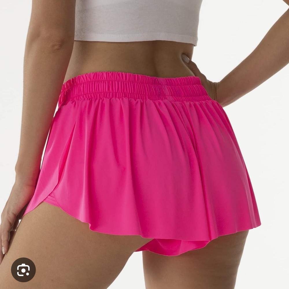Trendy Hot Pink Skort with Ribbed Top